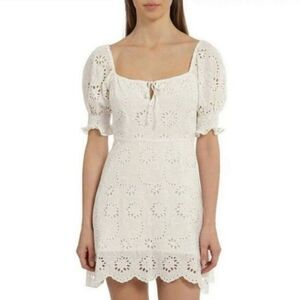 7 For All Mankind White Eyelet Boho Coquette Summer Dress Women's Size XL